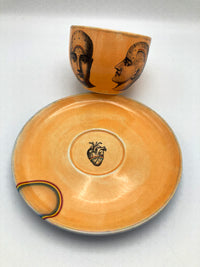 Grosse Tasse "Princess Rainbow", orange.